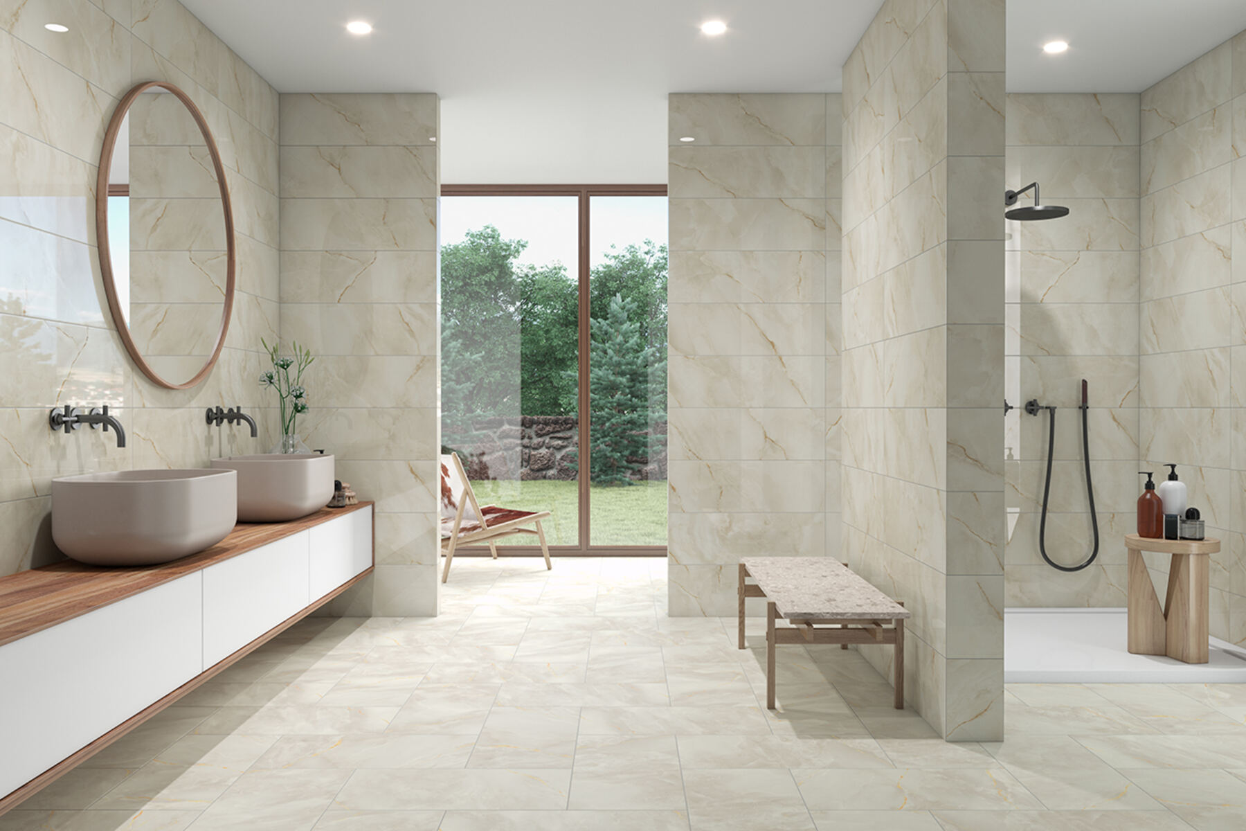 Bling, carrelage effet marbre par Cinca