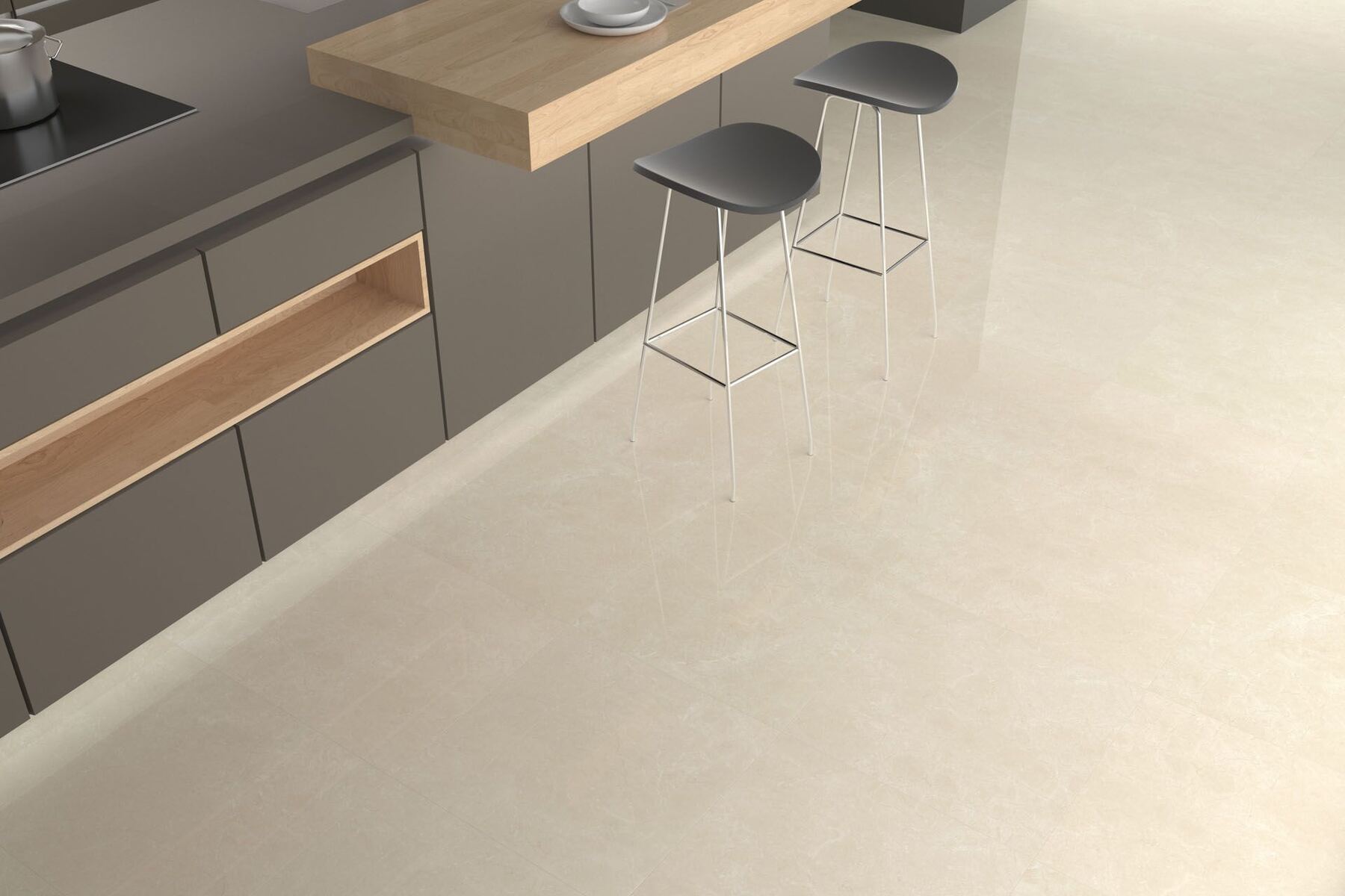Crema Marfil, carrelage effet marbre par TAU