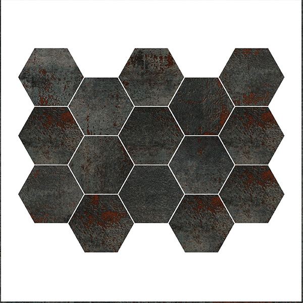 Mosaico Hexagonal Titanium